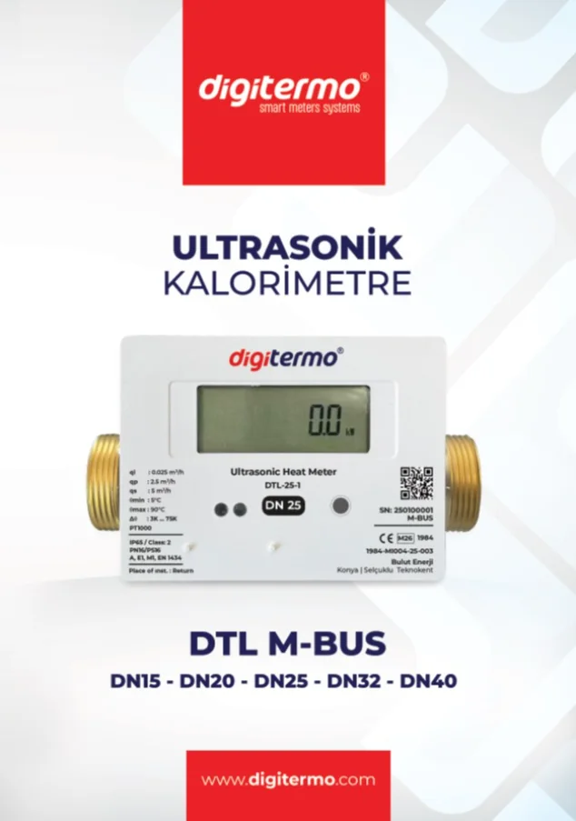 DTL-25 M-Bus Digitermo Ultrasonik Kalorimetre